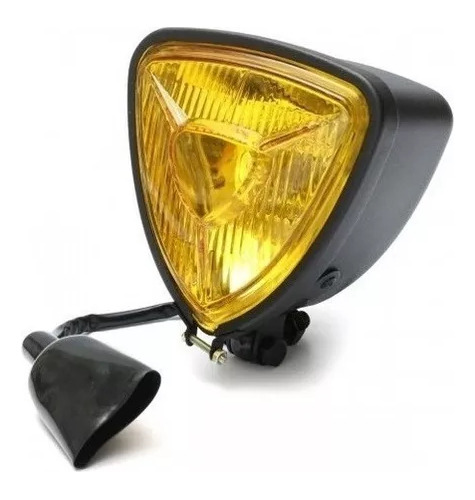 Faro Triangular Para Motocicletas Cafe Racer Harley