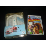 Nintendo Wii Wiiu Video Juego Madagascar Kartz Con Volante