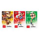 Trio Amiibo Mario, Luigi E Donkey Kong - Smash Bros