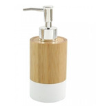 Dispenser De Jabón Líquido Bamboo Diseño Con Blanco