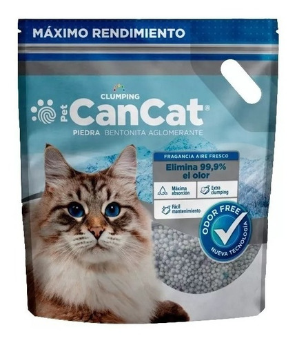 Piedras Sanitarias Cancat Bentonita Aglomerante X 6 Kg Envio