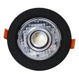 Kit 10 Spot Led Preto 7w Par20 Redondo Embutir Com Cor Branco-quente 110v/220v