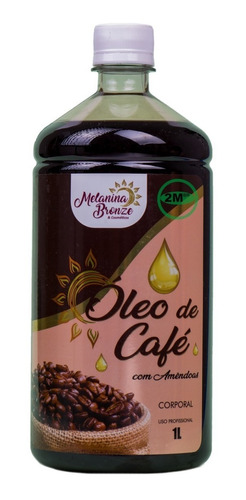 1 Oleo De Café 1 Litro Melanina Bronze Bronzeamento Natural