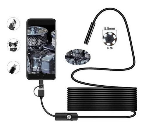 Camara Inspeccion Tipo C Endoscopio Android 3en1 Sonda Usb