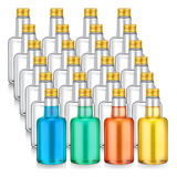 Roshtia Paquete De 24 Botellas De Plástico De Cuello Largo 