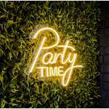 Luminoso Painel Neon Led Party Time Decoração