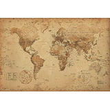 Pósteres - Mapa Del Mundo (antiguo) Arte 24x36 Cartel.
