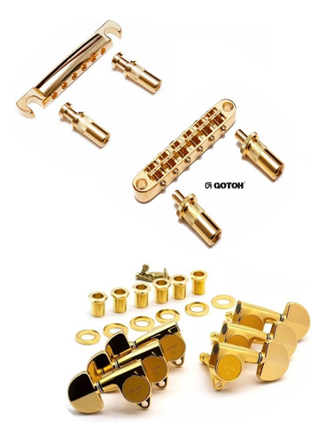 Tarraxa Gotoh Dourada Guitarra Les Paul/sg + Kit Ponte/caval