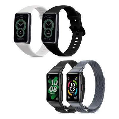 4 Correa Acero + Silicon Para Huawei Band 6\u002Fhonor Band 6 Ancho De La Correa 22 Cm Color 4 Colores A | MercadoLibre