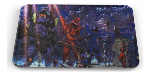 Tapete Evangelion Robots Ciudad Baño Lavable 50x80cm