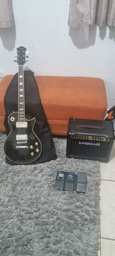 Guitarra Les Paul Mlp Pedaleira Zoom G1xon Com Pedal E Caixa