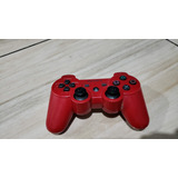 Controle Vermelho Original Playstation Ps3. Com Defeito Leia