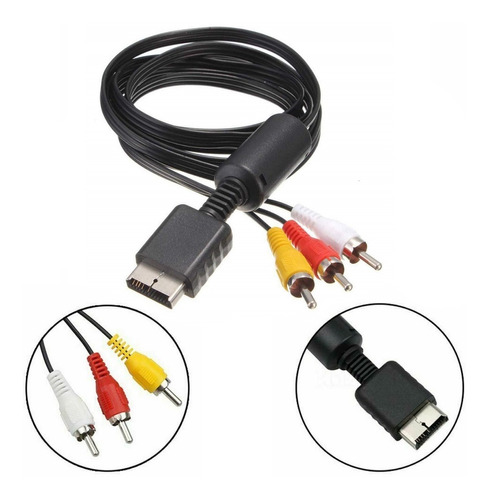 Cable Rca Av Audio Y Video Play Ps1 Ps2 Ps3 