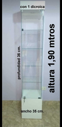 Vitrina Columna Exhibidora De 1,90 Mts X 36 Cm X 36 Cm.