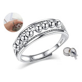 Anillo Plata 925 Antiestres Giratorio Ansiedad