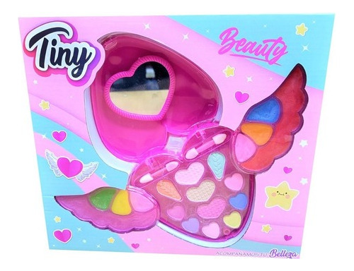 Set Maquillaje Infantil Corazon Con Alas Desplegable Jeg