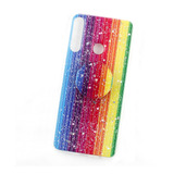 Funda Case + Sujetador Arcoiris Colores Brillos Huawei