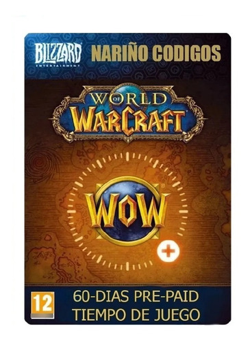 Ficha Wow, Tiempo De Juego 60 Días, Token, World Of Warcraft