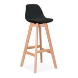 Banqueta Tulip Eames Negra 67cm Respaldo Bajo Taburete X 1u