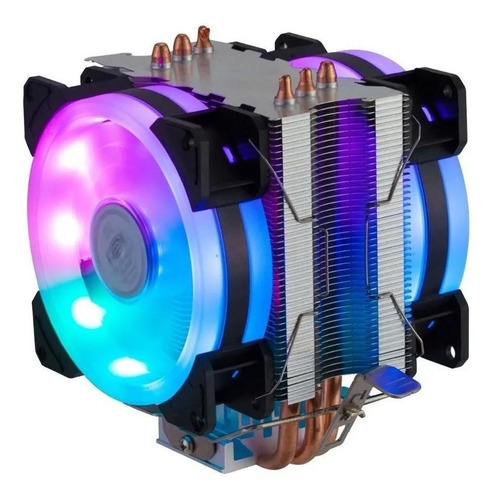 Cooler Universal Fan Duplo Led Rgb Processador Intel/amd