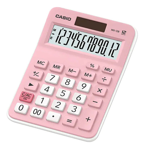 Calculadora De Sobremesa Casio Mx 12b Pk W Dc Rosa