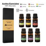 Kit De 6 Aceites Esenciales Para Difusor Aromaterapia 10 Ml