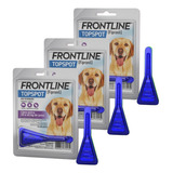 Kit 3 Frontline Topspot Antipulgas E Carrapatos 20 A 40 Kg