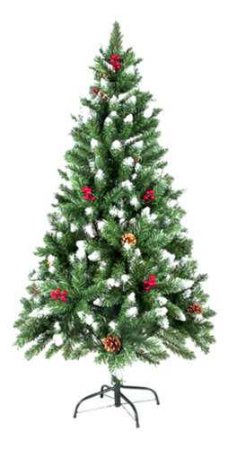 Árbol De Navidad Efecto Nieve, Piñas, Frutos Y Ramas 180 Cm