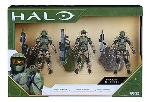 Muñeco Figura Acción Halo 4 3 Figure Pack Surtido - Unsc