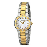 Reloj Bulova Para Mujer 98r168 De Cuarzo Con Esfera Blanca