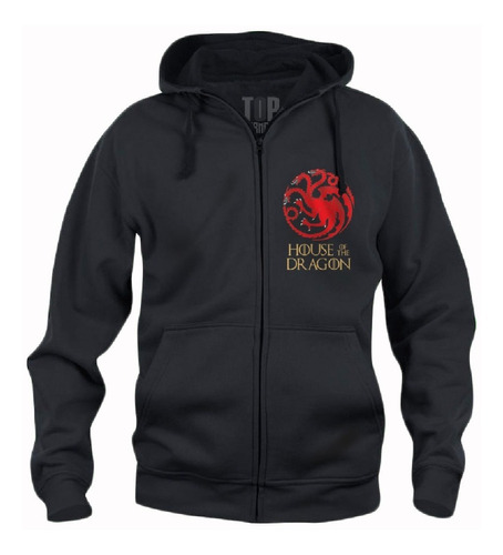 Buzo Hoodie Cremallera House Of The Dragon Targaryen Got