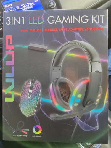 Mouse Headset Y Tapete Gamer Lvlup Led Set