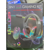 Mouse Headset Y Tapete Gamer Lvlup Led Set