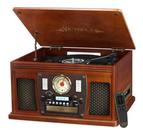 Victrola Tocadiscos 8-in-1 Nostalgic Bluetooth Mahogany