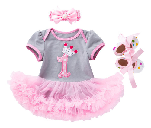 Romper Con Letras De Cumpleaños Para Niñas, Vestido De Tul,