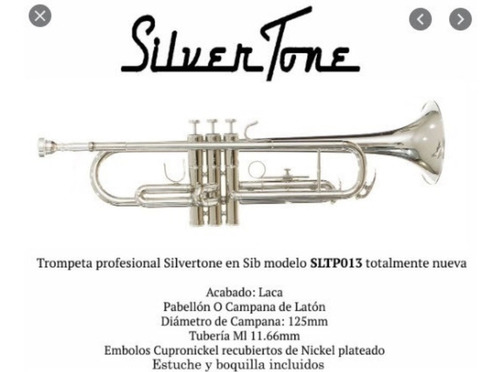Trompeta Silvertone Sltp013 Sib Incluye Estuche  Envio Full 