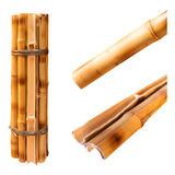 Bambu Em Tiras De 50cm Kit Com 24 Peças Cercas Pergolados T