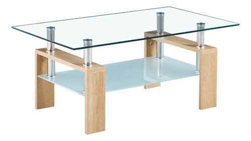 Mesa De Centro Rectangular De Vidrio