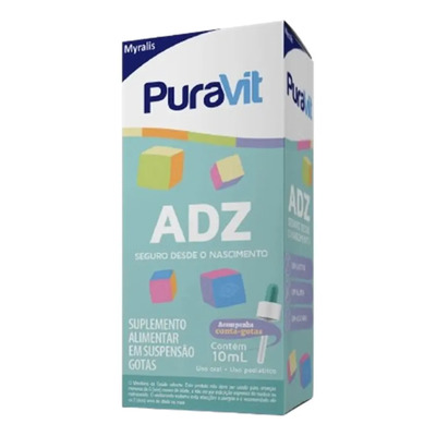 Suplemento Vitamínico Puravit Adz Gotas 10ml - Infantil Sabor Sem Sabor | MercadoLivre
