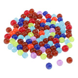 100 Uds 6mm Cuentas Sueltas De Plástico De Colores Para