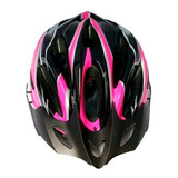 Capacete Ciclista Adulto Regulagem Bike Ciclismo - Cor Rosa Pink Tamanho G-56 Ao 62cm