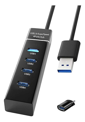 Adaptador Extensor Hub Usb 3.0 4 En 1 Hub Usb