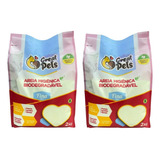 Areia Gato Higienica Biodegradável 4kgs Torrões firmes