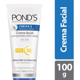 Crema Facial Ponds S Proteccion Solar Fps 30 X 100g