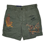 Bermuda Ralph Lauren Talla 33 Relaxed Fit Verde Tigre Dragon