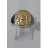 Anillo De Jesus Plata Y Oro