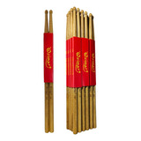 Baquetas Ozimar De Bamboo 5a Punta De Madera 12 Pack