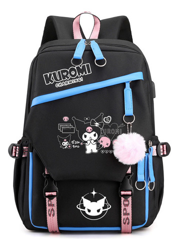 Mochila Escolar Kuromi Melody Peripheral De Gran Capacidad