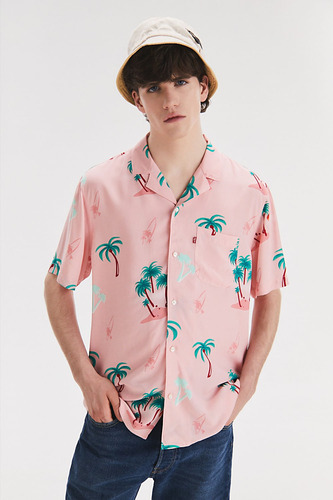 Camisa Hombre Cubano  Palms Shirt 