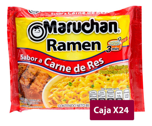 Maruchan Ramen Carne 24 Unidades